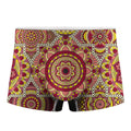 Sangria Mandala Bohemian Pattern Print Men's Boxer Briefs