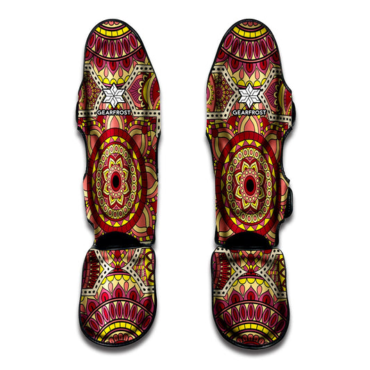 Sangria Mandala Bohemian Pattern Print Muay Thai Shin Guard