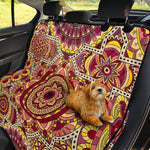 Sangria Mandala Bohemian Pattern Print Pet Car Back Seat Cover