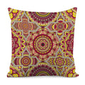 Sangria Mandala Bohemian Pattern Print Pillow Cover
