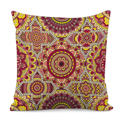 Sangria Mandala Bohemian Pattern Print Pillow Cover