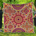 Sangria Mandala Bohemian Pattern Print Quilt