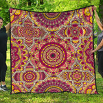 Sangria Mandala Bohemian Pattern Print Quilt