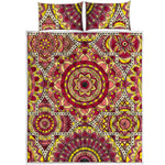 Sangria Mandala Bohemian Pattern Print Quilt Bed Set