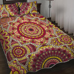 Sangria Mandala Bohemian Pattern Print Quilt Bed Set