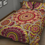 Sangria Mandala Bohemian Pattern Print Quilt Bed Set