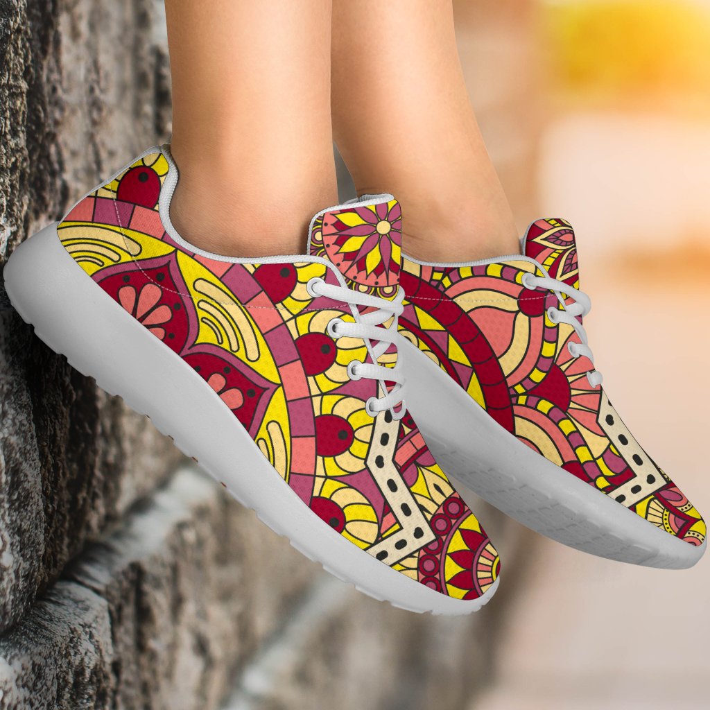 Sangria Mandala Bohemian Pattern Print Sport Shoes GearFrost