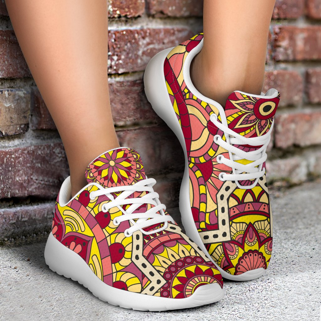 Sangria Mandala Bohemian Pattern Print Sport Shoes GearFrost