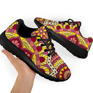 Sangria Mandala Bohemian Pattern Print Sport Shoes GearFrost