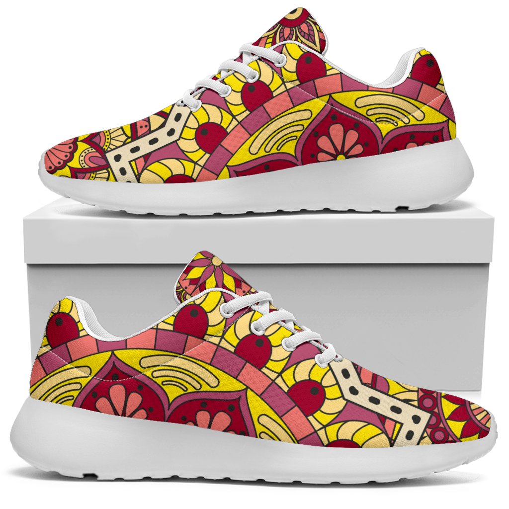 Sangria Mandala Bohemian Pattern Print Sport Shoes GearFrost