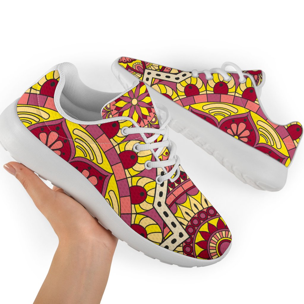 Sangria Mandala Bohemian Pattern Print Sport Shoes GearFrost