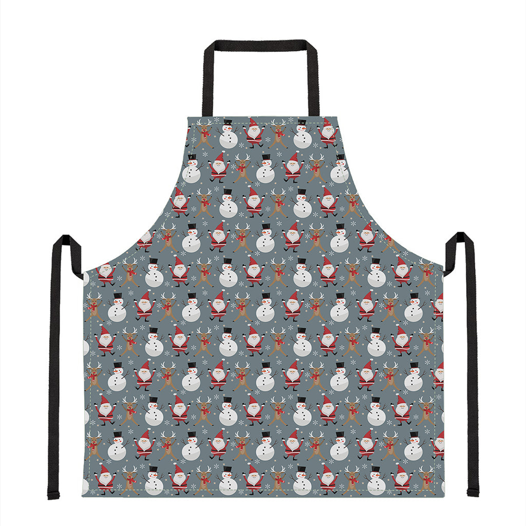 Santa Claus And Friends Pattern Print Apron