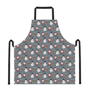 Santa Claus And Friends Pattern Print Apron