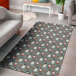 Santa Claus And Friends Pattern Print Area Rug