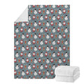 Santa Claus And Friends Pattern Print Blanket