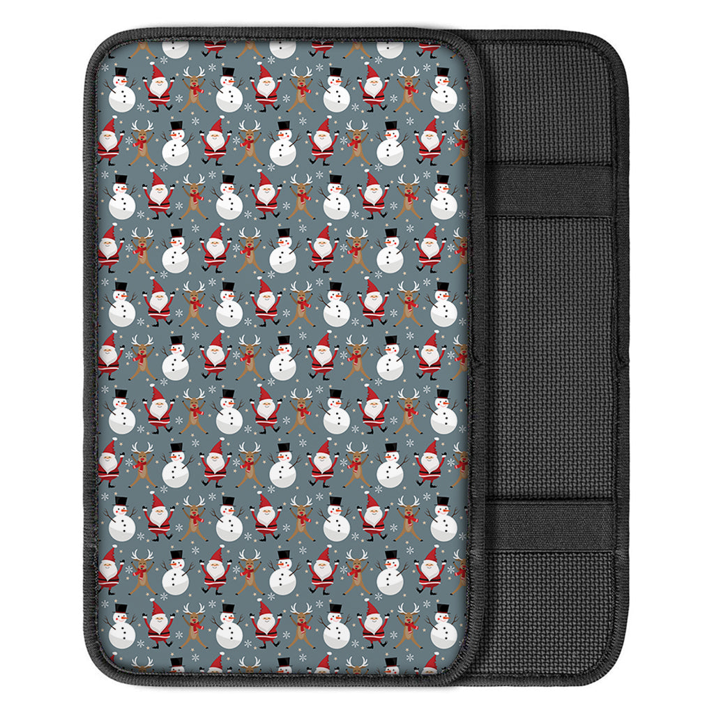 Santa Claus And Friends Pattern Print Car Center Console Cover