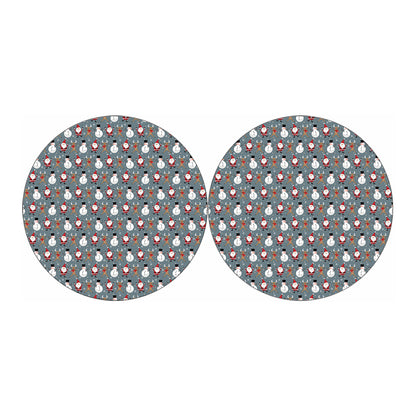 Santa Claus And Friends Pattern Print Car Coasters