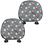 Santa Claus And Friends Pattern Print Car Headrest Covers