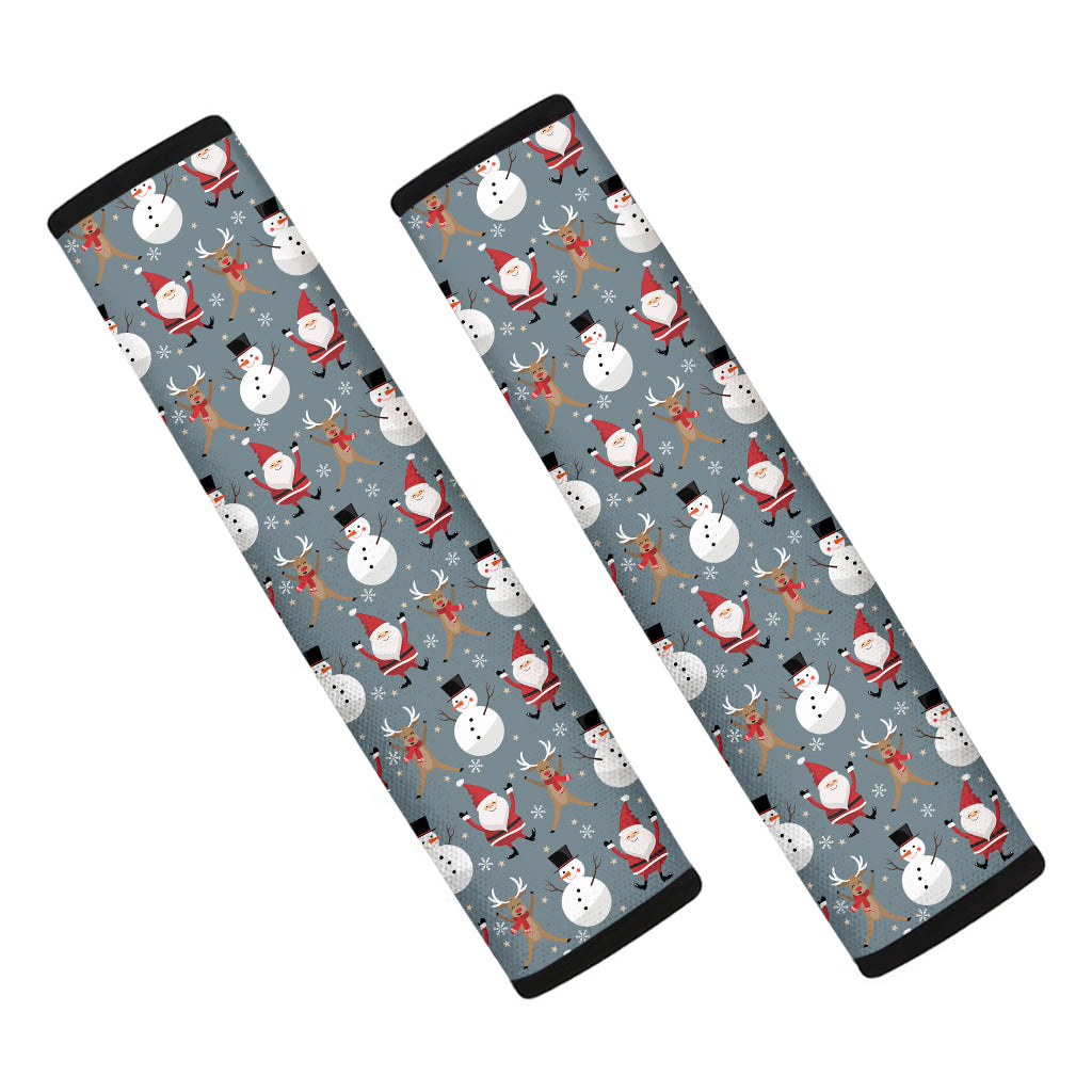 Santa Claus And Friends Pattern Print Car Seat Belt Covers