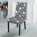 Santa Claus And Friends Pattern Print Dining Chair Slipcover