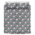 Santa Claus And Friends Pattern Print Duvet Cover Bedding Set