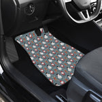 Santa Claus And Friends Pattern Print Front and Back Car Floor Mats
