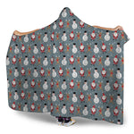 Santa Claus And Friends Pattern Print Hooded Blanket