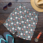 Santa Claus And Friends Pattern Print Men's Shorts