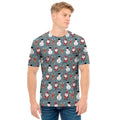 Santa Claus And Friends Pattern Print Men's T-Shirt