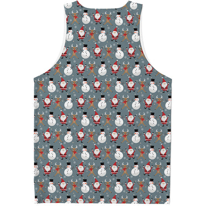 Santa Claus And Friends Pattern Print Men's Tank Top