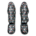 Santa Claus And Friends Pattern Print Muay Thai Shin Guards