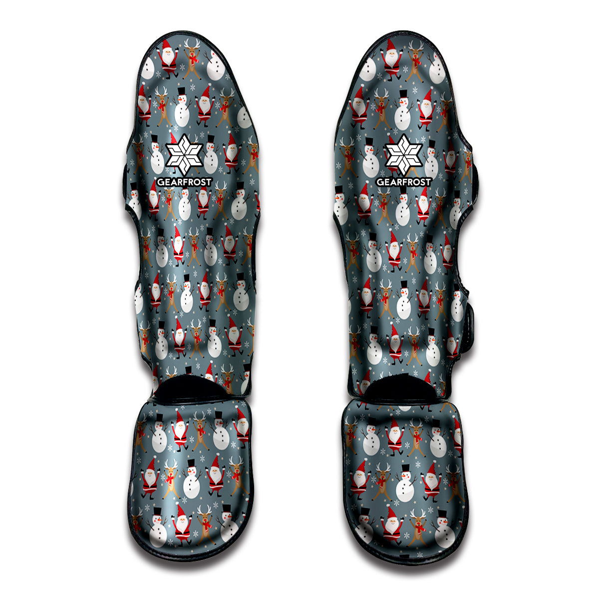 Santa Claus And Friends Pattern Print Muay Thai Shin Guard
