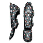 Santa Claus And Friends Pattern Print Muay Thai Shin Guard