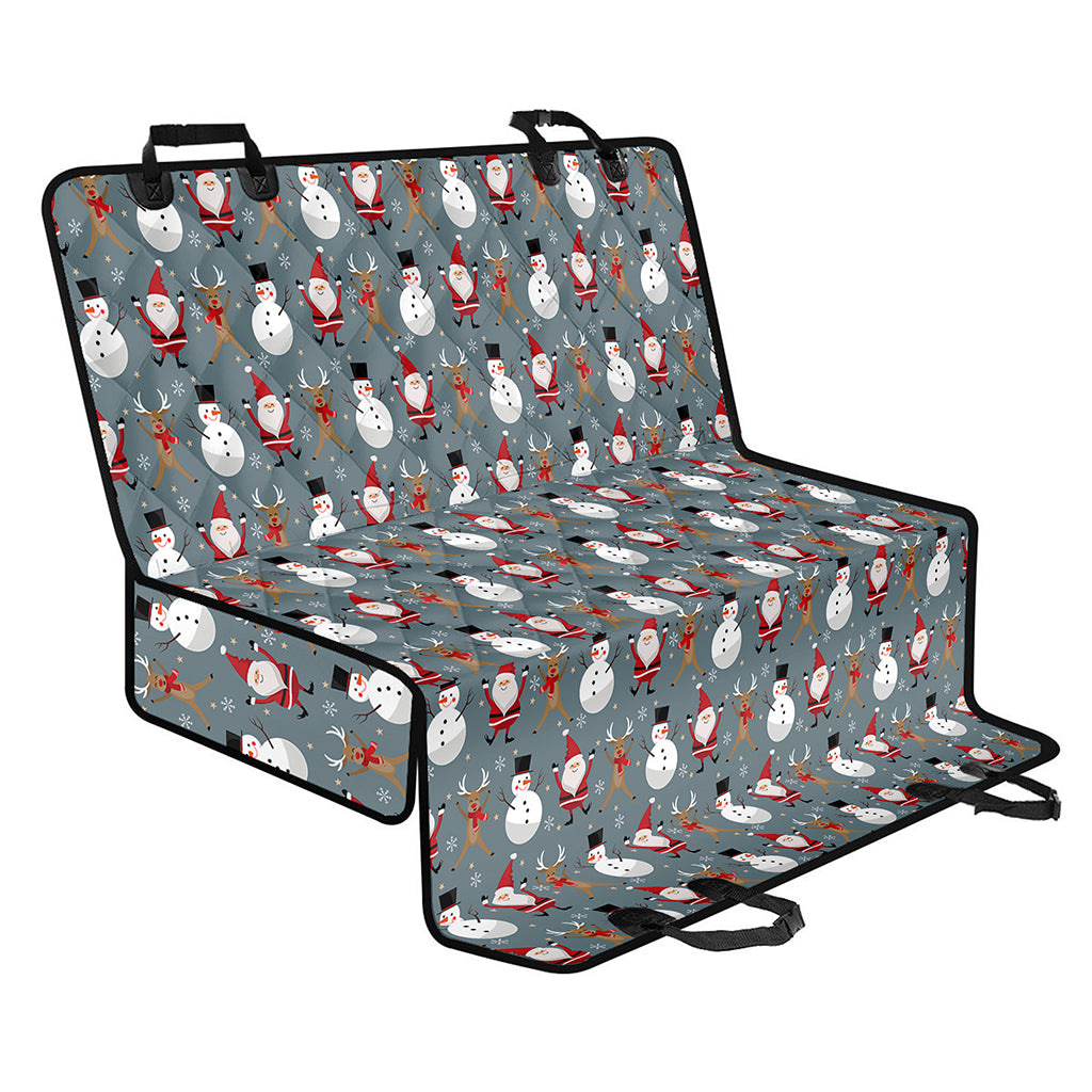 Santa Claus And Friends Pattern Print Pet Car Back Seat Cover
