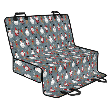 Santa Claus And Friends Pattern Print Pet Car Back Seat Cover