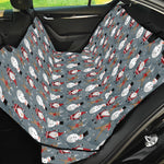 Santa Claus And Friends Pattern Print Pet Car Back Seat Cover