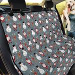Santa Claus And Friends Pattern Print Pet Car Back Seat Cover