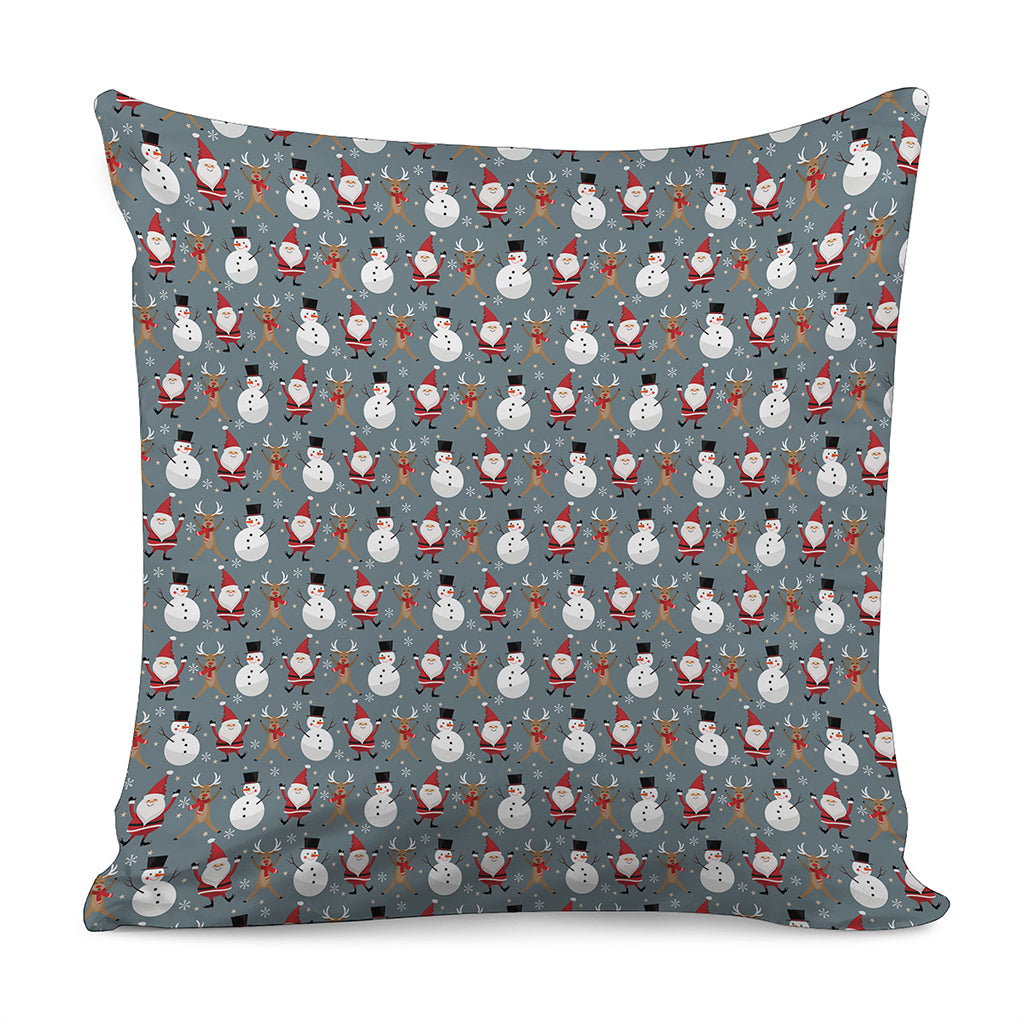Santa Claus And Friends Pattern Print Pillow Cover