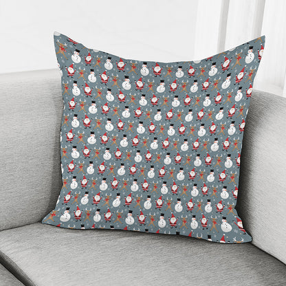 Santa Claus And Friends Pattern Print Pillow Cover