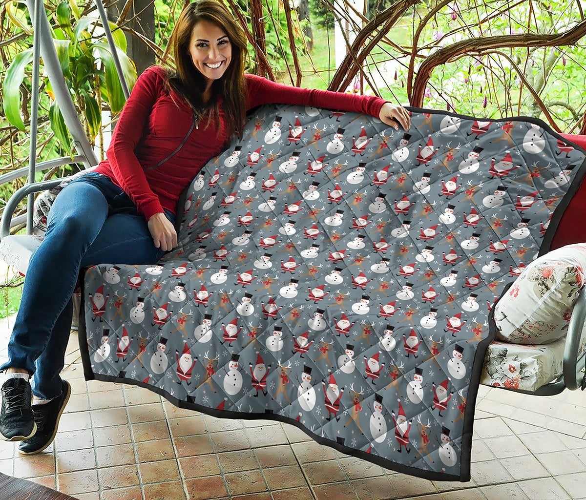 Santa Claus And Friends Pattern Print Quilt
