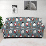 Santa Claus And Friends Pattern Print Sofa Cover