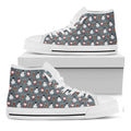 Santa Claus And Friends Pattern Print White High Top Sneakers