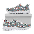 Santa Claus And Friends Pattern Print White Running Shoes