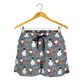 Santa Claus And Friends Pattern Print Women's Shorts