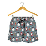 Santa Claus And Friends Pattern Print Women's Shorts