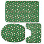 Santa Claus And Reindeer Emoji Print 3 Piece Bath Mat Set