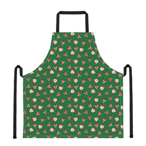 Santa Claus And Reindeer Emoji Print Apron