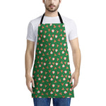 Santa Claus And Reindeer Emoji Print Apron