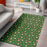 Santa Claus And Reindeer Emoji Print Area Rug