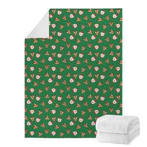 Santa Claus And Reindeer Emoji Print Blanket